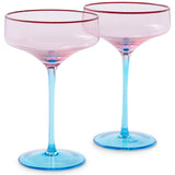 Rose with a Twist Margarita Glass 2P Set One Size by Kip and Co