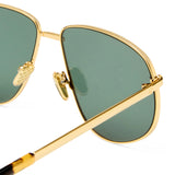 Karen Walker Eyewear Flux Gold / Green Mono