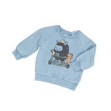 Scooter Monster Sweatshirt Washed Blue