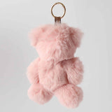 Bear Faux Fur Keyring Pink by Le Forge