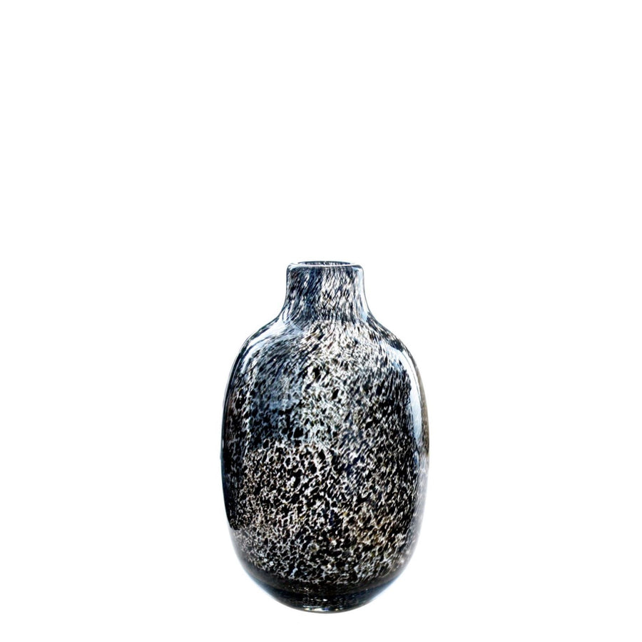 Black Leopard Print Tall Bud Vase