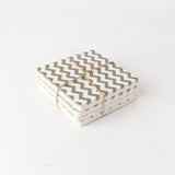 Charcoal Ivory Coaster Style 3 by Le Forge