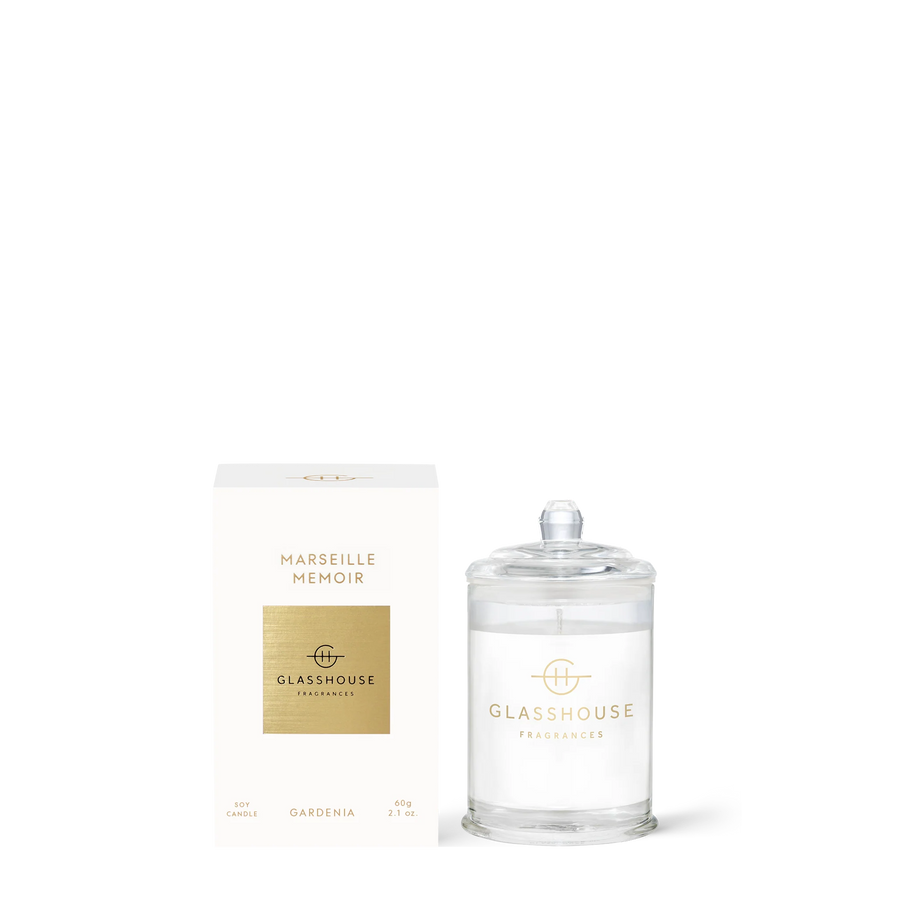 Glasshouse Fragrances 60g Marseille Memoir Gardenia Candle