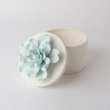 Flower Trinket with Lid - Ice Blue by Le Forge
