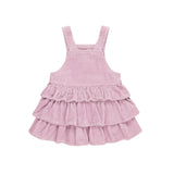 Orchid Cord Frill Overall Dress