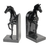 Horse Bookends Black