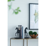 Horse Bookends Black