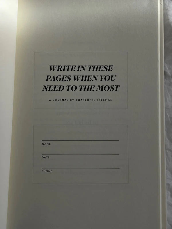 Write In These Pages Journal by Charlotte Freeman