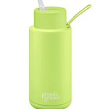 Ceramic 34oz Reusable Bottle Pistachio Green Straw Lid