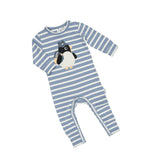 Percy Stripe Romper - Lake