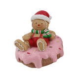 Gingerbread Boy on Iced Donut