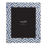 Amalfi Karan Wood and Resin Photo Frame 8x10 Blue and White