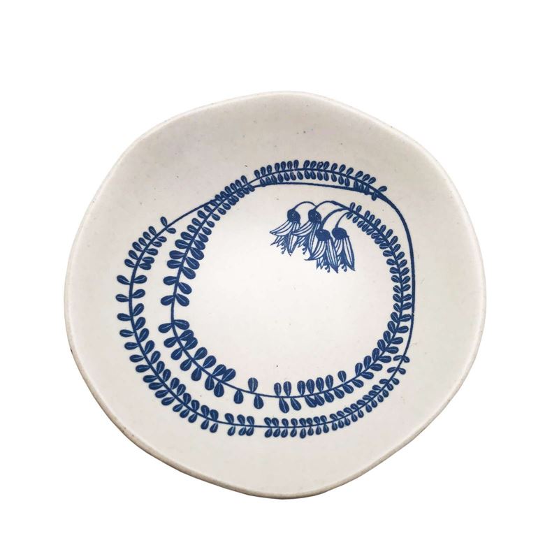 Blue Kowhai on White 7cm Bowl