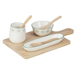 Davis & Waddell Valencia Tapas 7PCS Set Round Natural and White