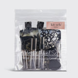 Refillable Ultimate Travel 11pc Set - Black & Ivory by Kitsch