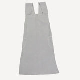 Cross Back Apron Grey Stonewashed Linen