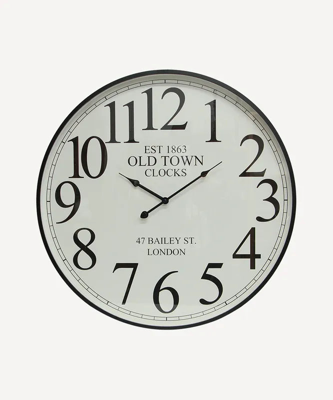 Noir Numeral Wall Clock by French Country Collections