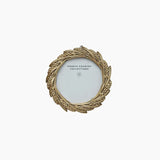 Wheat Round Frame Champagne by French Country