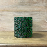 Mosaic Green Votive Medium by French Country