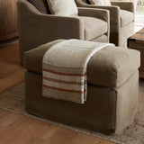 ZP0005: Herringbone Stripe Linen Throw Natural by French Country