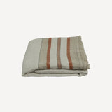 ZP0005: Herringbone Stripe Linen Throw Natural by French Country