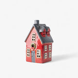 Alsace Tea Light Cottage Red with Wreath by French Country