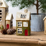 Alsace Christmas Tea Light House Green by French Country