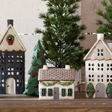 Christmas Tea Light Cottage with Swag by French Country
