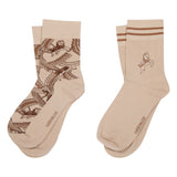 Karen Walker Carousel Socks 2 Pack Cream Multi