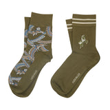 Karen Walker Carousel Socks 2 Pack Green Multi