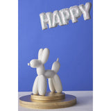Bubbles Balloon Dog Sculpt 18 x 20cm White