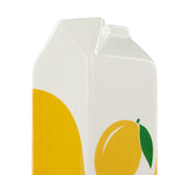 Lewis Ceramic Carton Vessel - Lemon 7.5 x 7.5 x 23cm