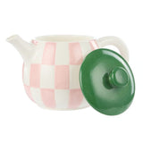 Emporium Check Teapot 700ml Pink & Green 20.5x14x13cm