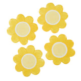 Emporium Set of 4 Posey Flower Coasters Yellow