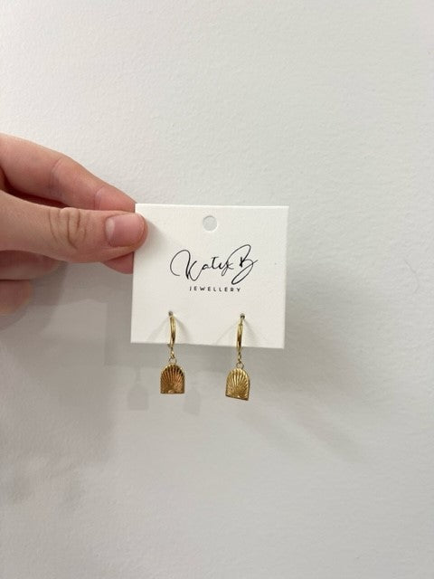 Gold Arch Hoop Earrings by Katyb Jewellery