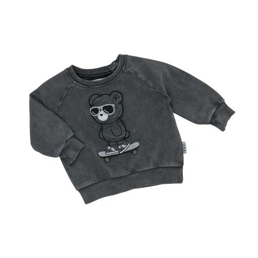Skater Bear Sweatshirt Soft Black
