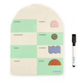 Kikkerland Inkerie Magnetic Dry Erase Weekly Memo Board Multi-Coloured 18x0.5x24cm