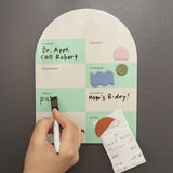 Kikkerland Inkerie Magnetic Dry Erase Weekly Memo Board Multi-Coloured 18x0.5x24cm