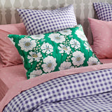 Tumbling Flowers Green Silk Pillowcase 1P Single by Kip and Co