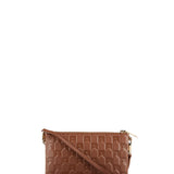 Karen Walker Monogram Double Zip Pouch Bag Chestnut