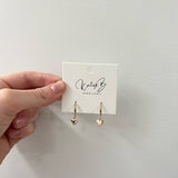 Rose Gold Heart Hoop Earrings by Katyb Jewellery