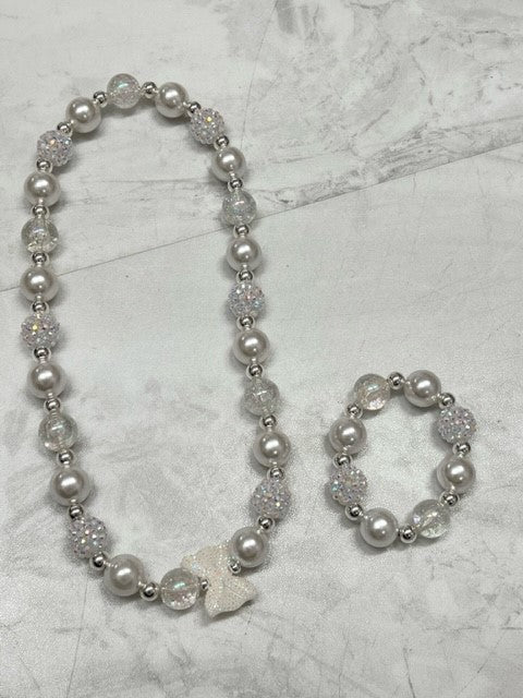 Shimmer Christmas Necklace Bracelet Set