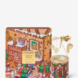 Glasshouse Fragrances 380g Candle with Spinning Carousel Christmas Gift Set - Christmas - Kyoto In Bloom