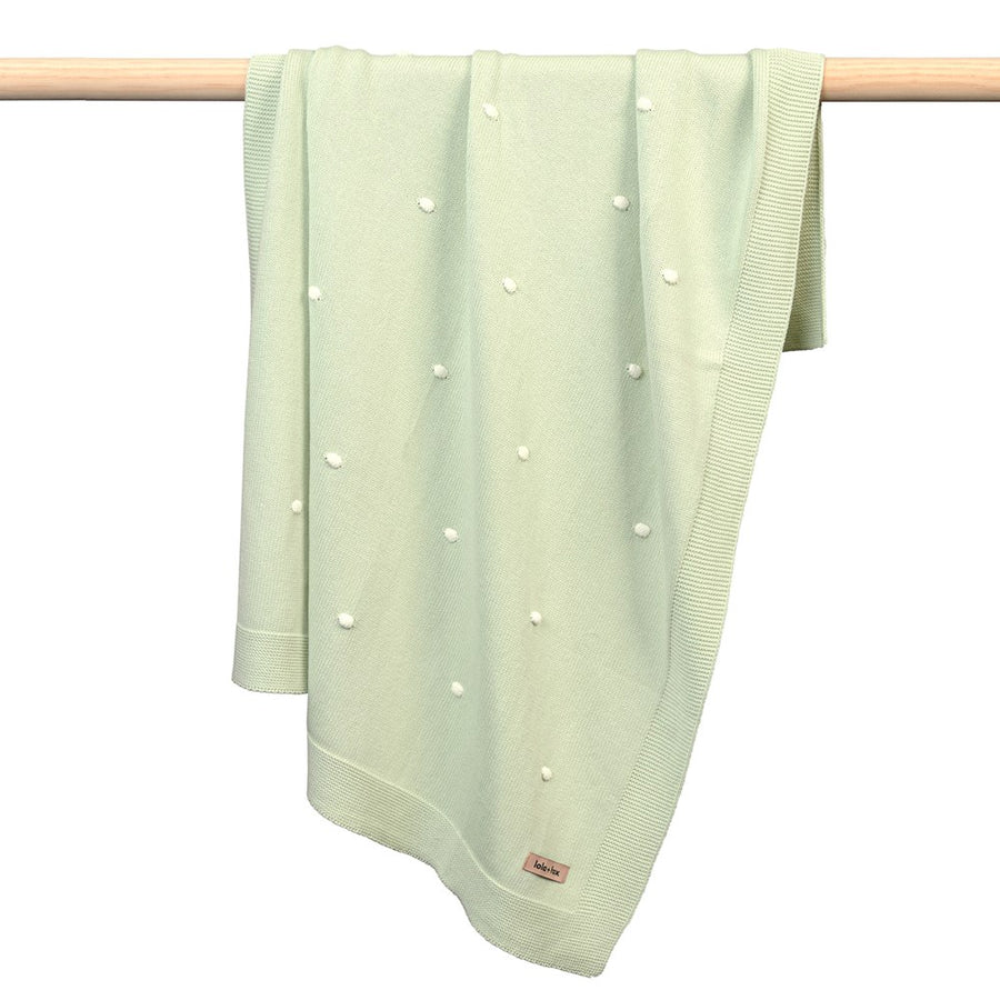 Bubble Bassinet Blanket Pale Aqua by Lola + Fox