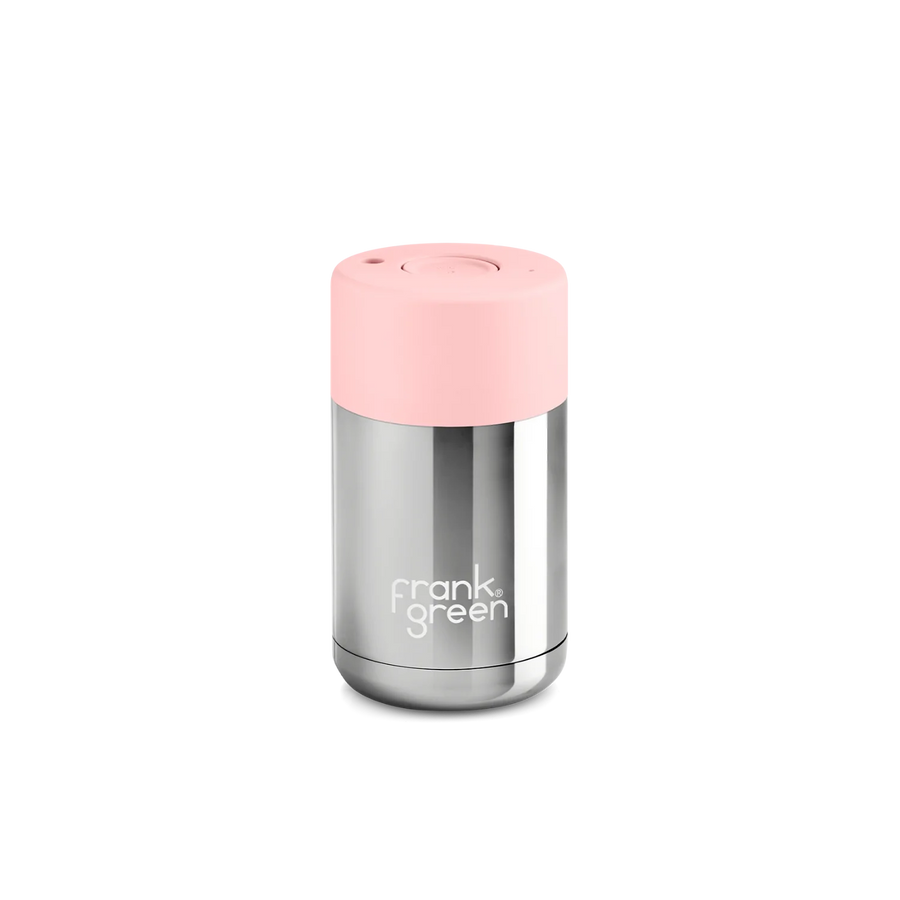 Ceramic 10oz Reusable Coffee Cup Silver/Blushed