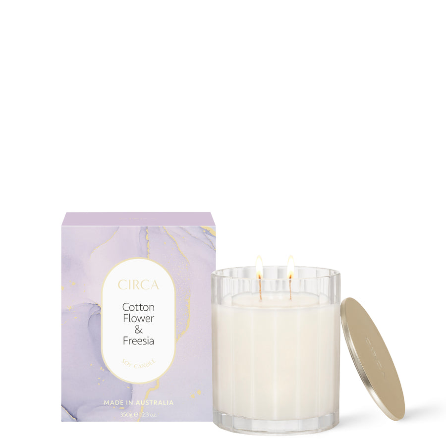 COTTON FLOWER & FREESIA Soy Candle 350g by Circa