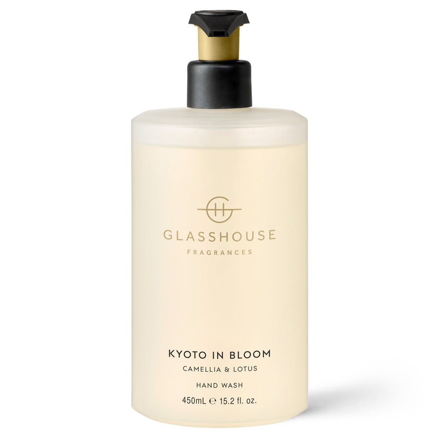 Glasshouse Fragrances 450ml Kyoto in Bloom Camellia and Lotus Hand Wash