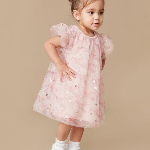 Unicorn Flutter Sleeve Dress