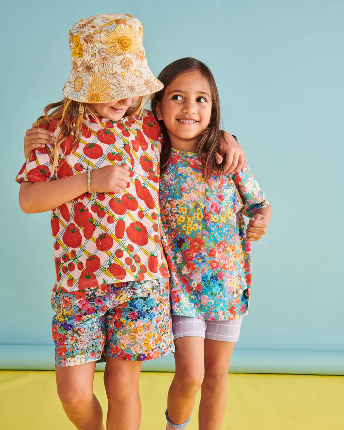 SUNFLOWER HAPPY CORDUROY BUCKET HAT KID