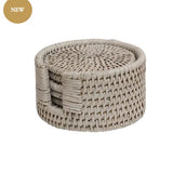 SET 6 GENEVA RECT COASTERS WITH HOLDER 12CMX7CM